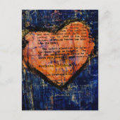 Pink Heart Mixed Media Collage Postkarte (Vorderseite)