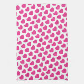 Pink Heart Modern Sweet Love Notes Fun Geschirrtuch (Vertikal)