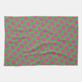 Pink Heart Modern Sweet Love Notes Fun Geschirrtuch (Horizontal)