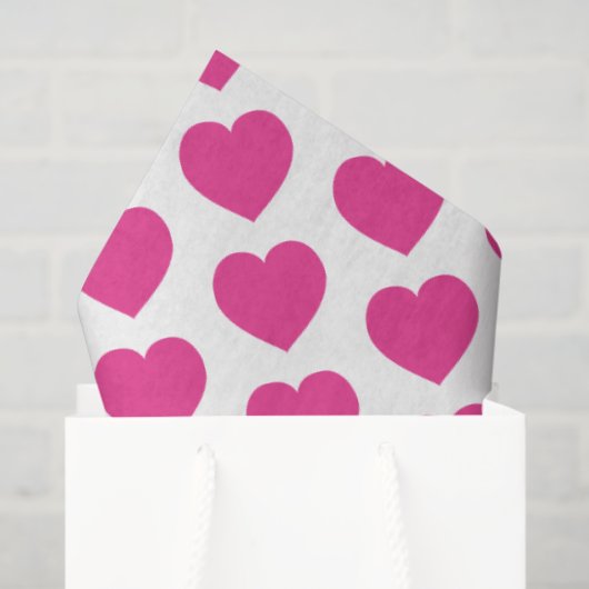 Pink Heart Modern Sweet Love Notes Fun Seidenpapier (Geschenktüte)