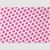 Pink Heart Modern Sweet Love Notes Fun Seidenpapier (Vorderseite)