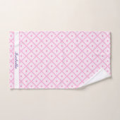 Pink Heart Moderne Karierte Sammlung Badhandtuch Set (Handtuch)