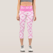 Pink Heart Moderne Karierte Sammlung Capri Leggings (Vorderseite)
