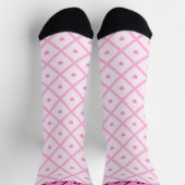 Pink Heart Moderne Karierte Sammlung Socken (Oben)