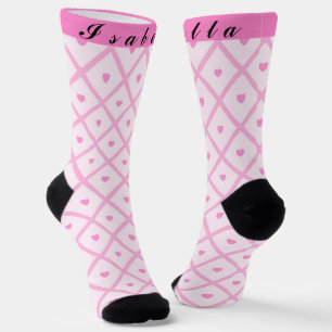 Pink Heart Moderne Karierte Sammlung Socken