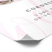 Pink Heart Monogram Baby Foto Collage Poster (Ecke)