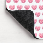 Pink Heart Mouse Pad Mousepad (Ecke)