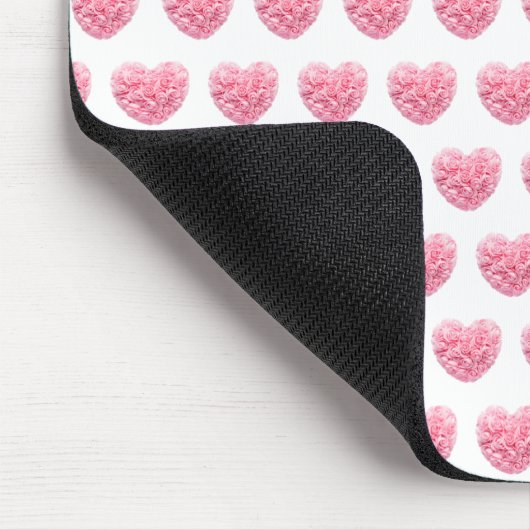 Pink Heart Mouse Pad Mousepad (Ecke)