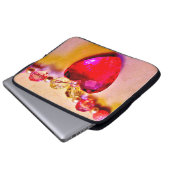 Pink Heart Necklace Laptopschutzhülle (Vorne Knopf)