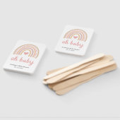 Pink Heart Niedlich Girl Boho Rainbow Baby Dusche Fächer (Non-assembled)