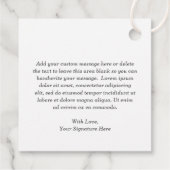 Pink Heart Niedlich Girl Boho Rainbow Baby Dusche Geschenkanhänger (Rückseite)