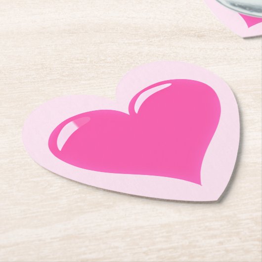 Pink Heart Paper Untersetzer (angewinkelt)