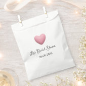 Pink heart pastel retro bridal shower date boho te geschenktütchen (Ausgeschnitten)