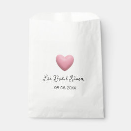 Pink heart pastel retro bridal shower date boho te geschenktütchen