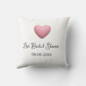 Pink heart pastel retro bridal shower date boho te kissen (Rückseite)
