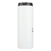 Pink heart pastel retro bridal shower date boho te thermosbecher (Rückseite)