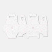 Pink Heart Pattern Girly Romantic Mit Monogramm Geschenkschachtel (Ungefaltet)