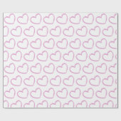 Pink Heart Pattern Valentinstag Geschenk Geschenkpapier (Flach)
