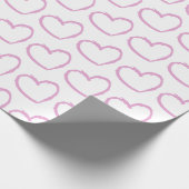 Pink Heart Pattern Valentinstag Geschenk Geschenkpapier (Ecke)