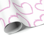 Pink Heart Pattern Valentinstag Geschenk Geschenkpapier (Rolleneckpunkt)