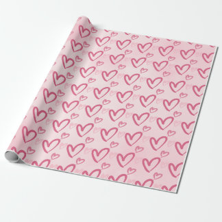 Pink Heart Pattern - Valentinstag Geschenkpapier