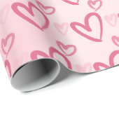 Pink Heart Pattern - Valentinstag Geschenkpapier (Rolleneckpunkt)