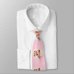 Pink Heart Personalisiert Family Foto Neck Tie Krawatte