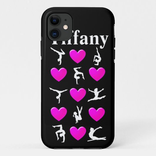 PINK HEART PERSONALISIERT GYMNAST IPHONE FALL Case-Mate iPhone HÜLLE (Rückseite)