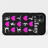 PINK HEART PERSONALISIERT GYMNAST IPHONE FALL Case-Mate iPhone HÜLLE (Rückseite (Horizontal))