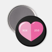 Pink Heart Pill Kapsel Magnet (Vorderseite/Rückseite)