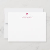 Pink Heart Polka Dot Valentine’s Day Note Card Einladung (Vorderseite)