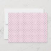 Pink Heart Polka Dot Valentine’s Day Note Card Einladung (Rückseite)
