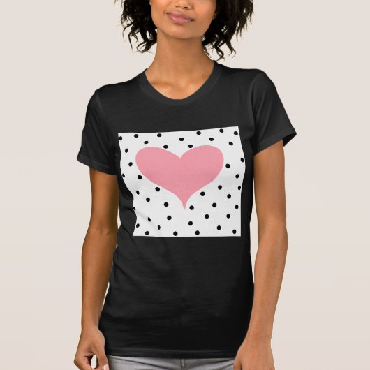 Pink Heart Polka Dots T-Shirt (Vorderseite)