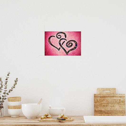 Pink Heart Poster (Küche)