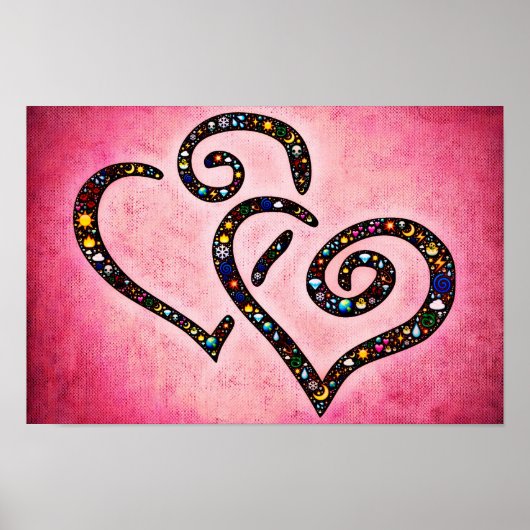 Pink Heart Poster (Vorne)