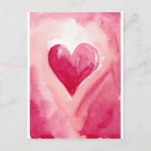 Pink Heart Postkarte