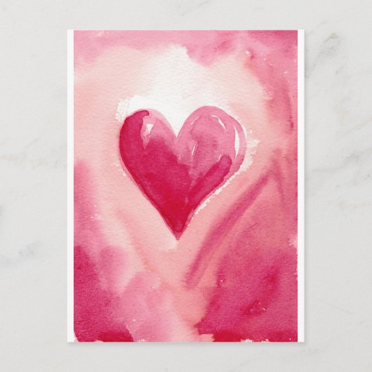 Pink Heart Postkarte (Vorderseite)