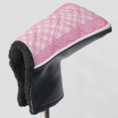 PINK HEART QUILLE Golf Putter Abdeckung Headcover (3/4 Vorderseite)