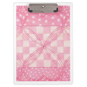 PINK HEART QUILLE Zwischenablage Klemmbrett