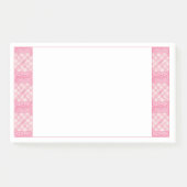 PINK HEART QUILT 10x6 Post It Notepad Post-it Klebezettel (Vorderseite)