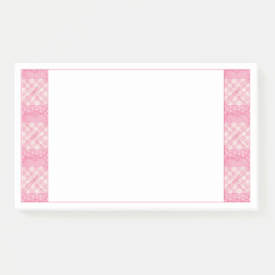 PINK HEART QUILT 10x6 Post It Notepad Post-it Klebezettel