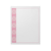 PINK HEART QUILT 11x8.5 Notepad Notizblock (Rotiert)