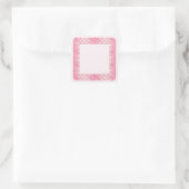 PINK HEART QUILT 1,5" Square Matte Stickers / Pink (Tasche)