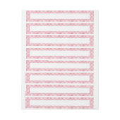 PINK HEART QUILT 1"x7.25" Echt große Labels (Bogen)