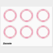 PINK HEART QUILT 3" Rundmatte Aufkleber (Blatt)