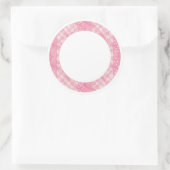 PINK HEART QUILT 3" Rundmatte Aufkleber (Tasche)