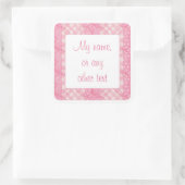 PINK HEART QUILT 3" Square Matte Stickers (Tasche)