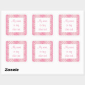 PINK HEART QUILT 3" Square Matte Stickers (Blatt)