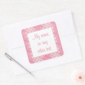 PINK HEART QUILT 3" Square Matte Stickers (Umschlag)