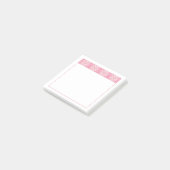 PINK HEART QUILT 3x3 Post It Notepad Post-it Klebezettel (angewinkelt)